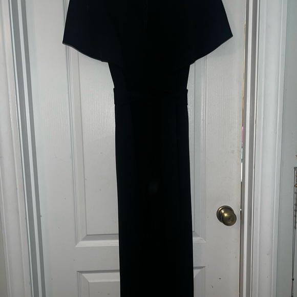Alex Marie formal black jumpsuit with cape sleeves size 12 - Picture 3 of 4